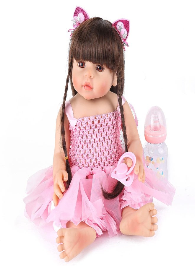CHAREX Reborn Baby Dolls Silicone Full Body Handmade Realistic Lifelike Toddler/Newborn Dolls Girl, Waterproof Bath Dolls for Age 3+,Christmas Reborn Gift Set, 18 Inch - Image 1